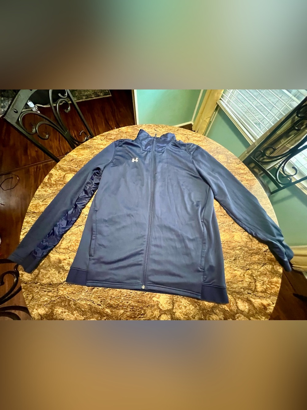 Under Armour Navy Blue Zip-Up Training Jacket XXL MENS